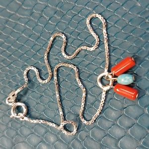 Sterling & Turquoise Anklet